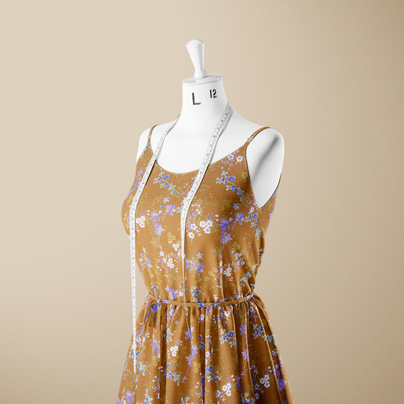 Тканина батист Digital принт Віолетта горіх, фото 3