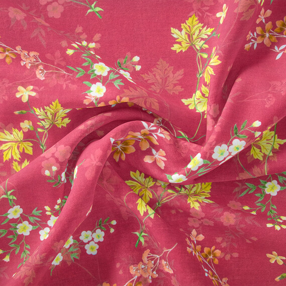 Batiste fabric Digital print Віолетта вишня, фото 1