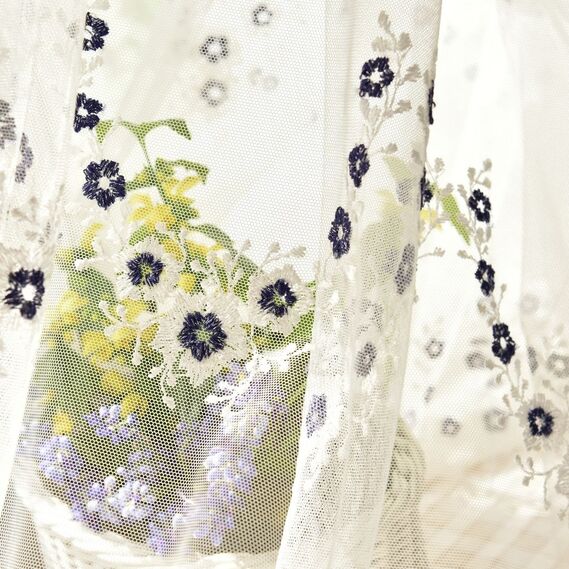 Тюль с вышивкой LIZ V-5 синя, фото 6 Тюль с вышивкой LIZ V-5 синя, фото 6