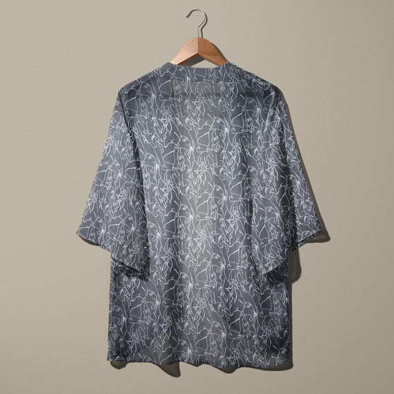 Тканина шифон креш розчерк чорний, фото 4 Тканина шифон креш розчерк чорний, фото 4