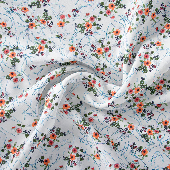 Тканина поплін Міліанна білий, фото 1