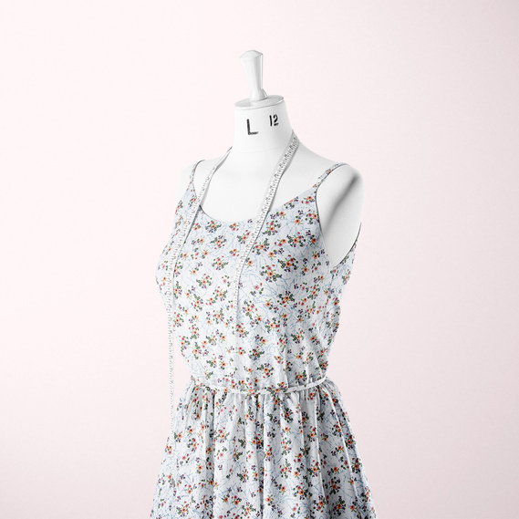 Тканина поплін Міліанна білий, фото 3