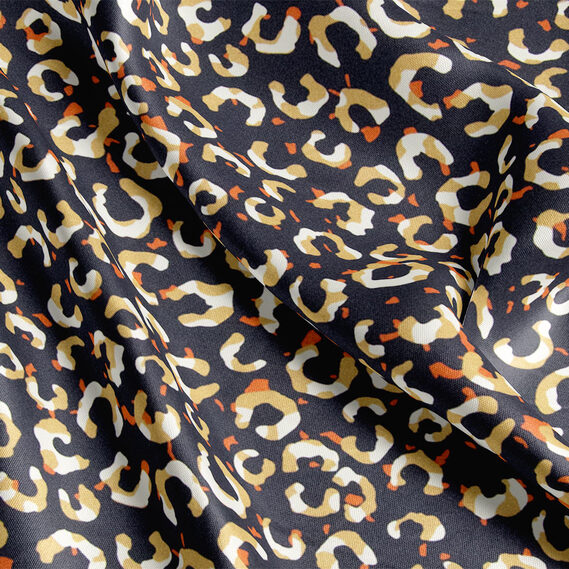 Тканина шовк атлас Armani screen принт півкола чорний, фото 3