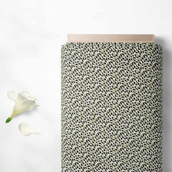 Тканина плательна Super soft Digital принт акцент олива, фото 2 Тканина плательна Super soft Digital принт акцент олива, фото 2