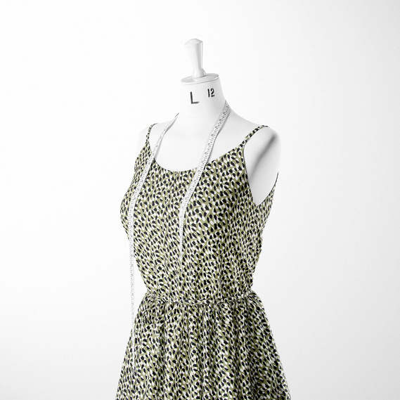 Тканина плательна Super soft Digital принт акцент олива, фото 3 Тканина плательна Super soft Digital принт акцент олива, фото 3