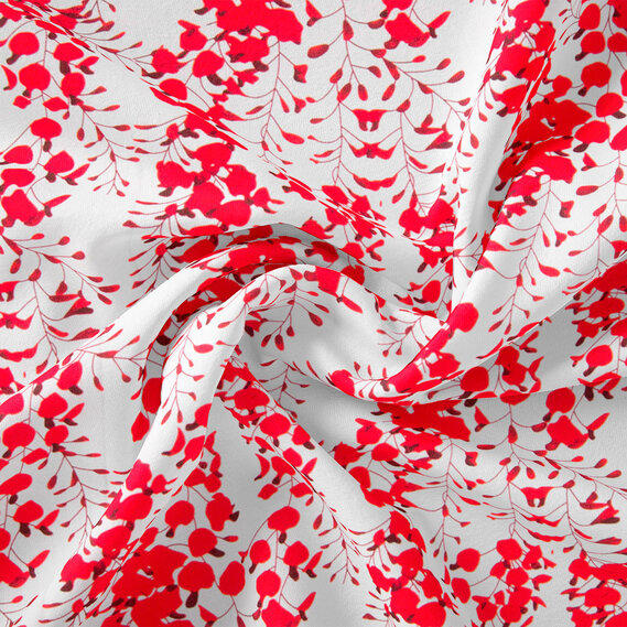 Тканина плательна Асоль червоний молоко, фото 1