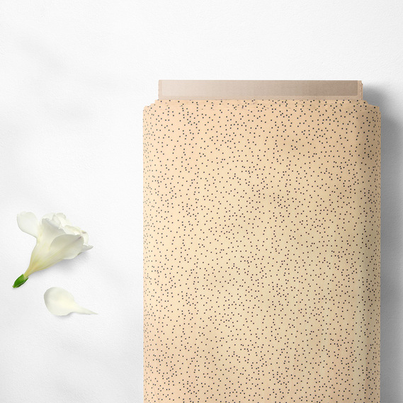 Ткань плательная Горох беж, фото 2