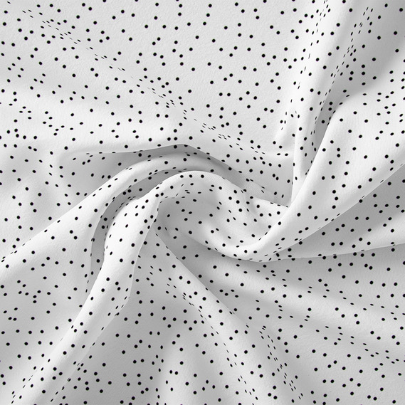 Ткань плательная Горох білий, фото 1