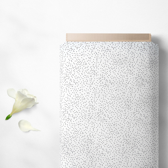 Ткань плательная Горох білий, фото 2