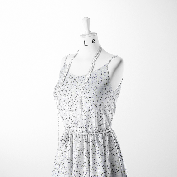 Ткань плательная Горох білий, фото 3