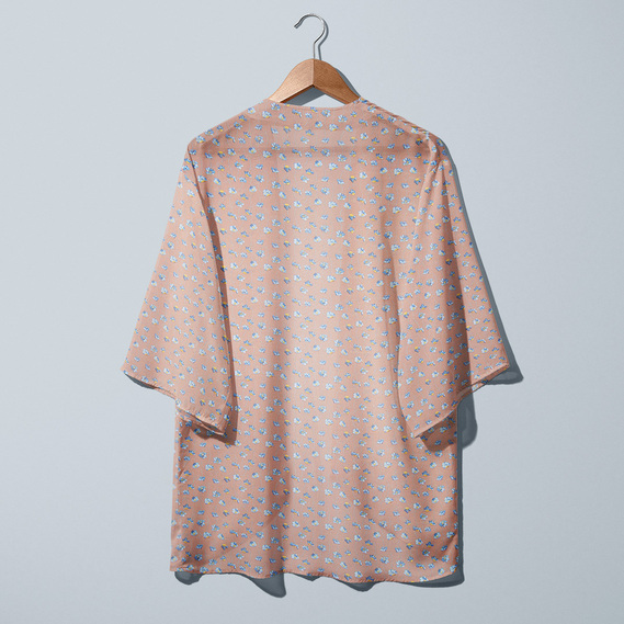 Ткань шифон креп флора капучино, фото 5 Ткань шифон креп флора капучино, фото 5