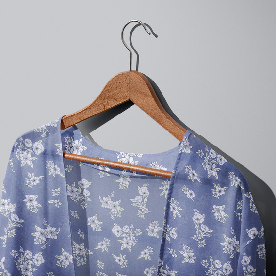 Ткань шифон креп Ірен денім, фото 2 Ткань шифон креп Ірен денім, фото 2