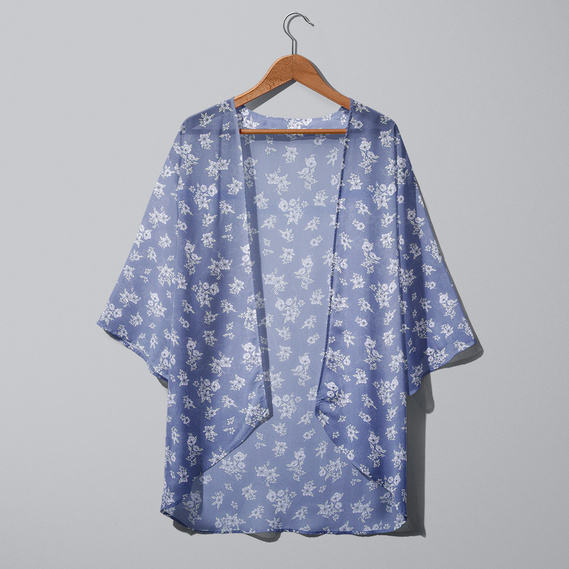 Ткань шифон креп Ірен денім, фото 3 Ткань шифон креп Ірен денім, фото 3