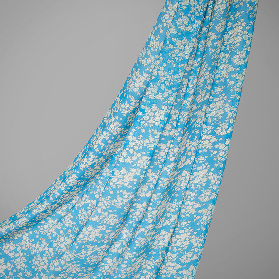 Ткань шифон креп розалі синій, фото 1 Ткань шифон креп розалі синій, фото 1