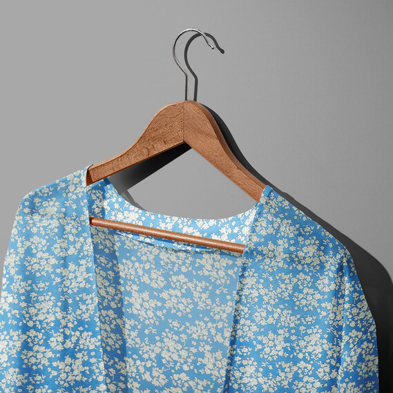 Ткань шифон креп розалі синій, фото 2