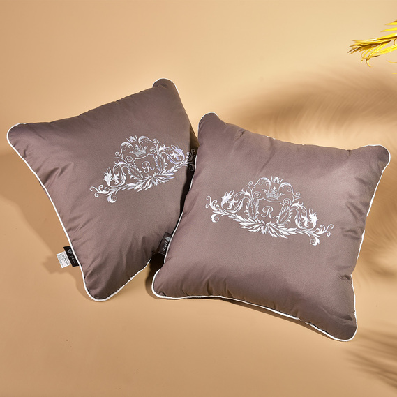 Pillow ROYAL with an embroidery of ТМ IDEIA 45х45 cm шоколад, фото 2