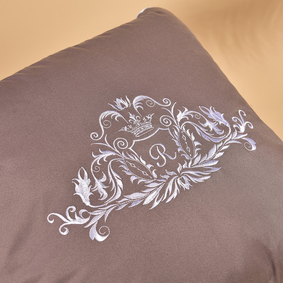Pillow ROYAL with an embroidery of ТМ IDEIA 45х45 cm шоколад, фото 5