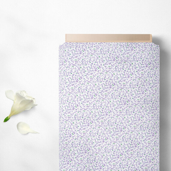 Тканина плательна супер софт V-211/2 дзвіночки біла, фото 2