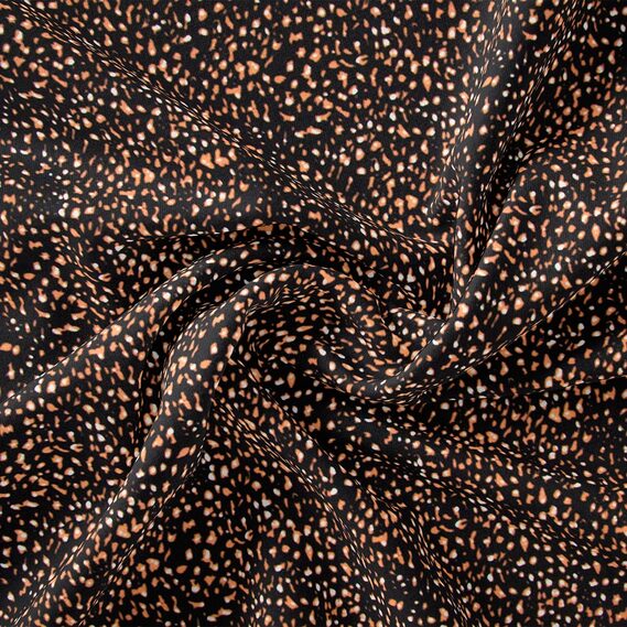 Ткань плательная креп Мадагаскар, 150 см, для одежды, платьев, костюмов, юбок V-46/1 саванна чорно коричнева, фото 1