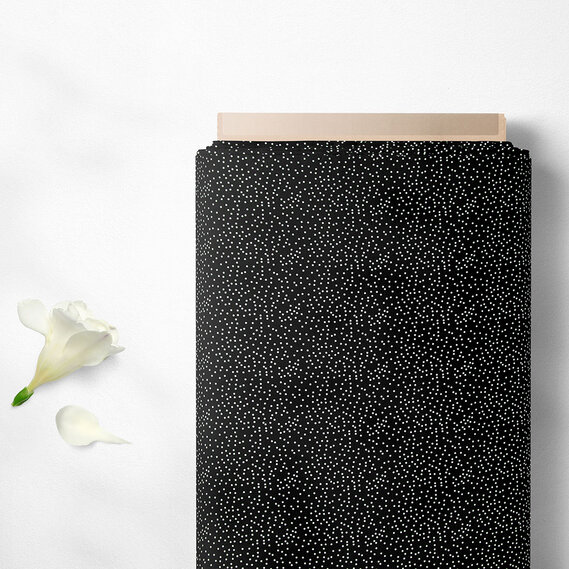 Madagascar crepe dress fabric, 150 cm wide, suitable for clothing, dresses, suits, and skirts V-47/1 горошок на чорному, фото 2 Madagascar crepe dress fabric, 150 cm wide, suitable for clothing, dresses, suits, and skirts V-47/1 горошок на чорному, фото 2