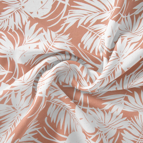 Ткань плательная Муслин вискоза флора какао, Флора, фото 1