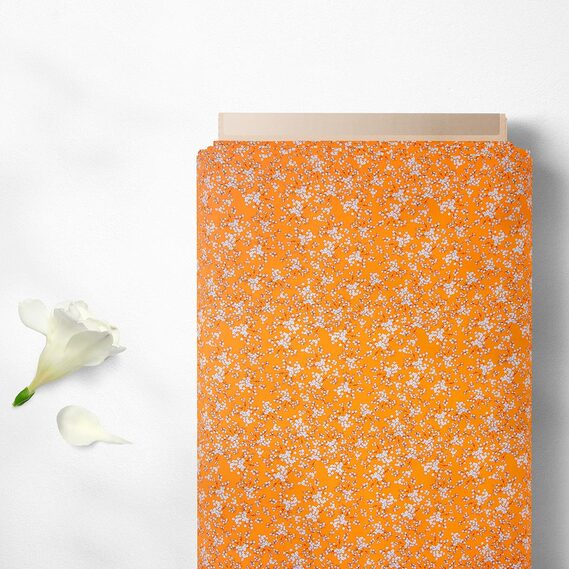 Тканина плательна Муслін віскоза німфа манго, фото 2