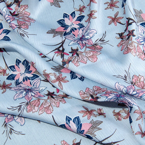 Crash satin dress fabric Мірабелла блакитний, фото 2 Crash satin dress fabric Мірабелла блакитний, фото 2