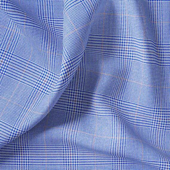 Тканина костюмна Tomas Brandt клітина синя, фото 2