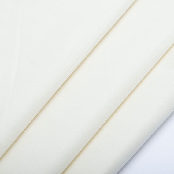 Тканина батист однотонна 145 см 74 гр/м2 бавовняна, натуральна для літніх суконь і блуз, сорочок, дитячого одягу молоко, фото 2