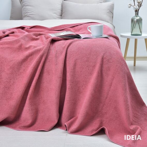 Простирадло махрове бавовняна TM IDEIA 150х200 см pink, фото 1