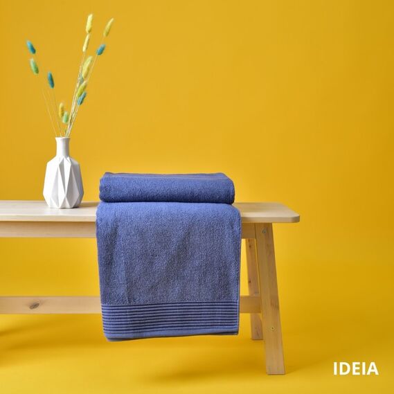 Простынь махровая хлопковая TM IDEIA 150х200 см indigo, фото 5