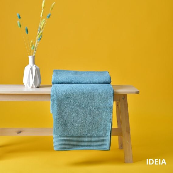 Простынь махровая хлопковая TM IDEIA 150х200 см turquoise, фото 5