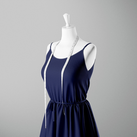 Тканина котон стрейч темно синій, фото 3