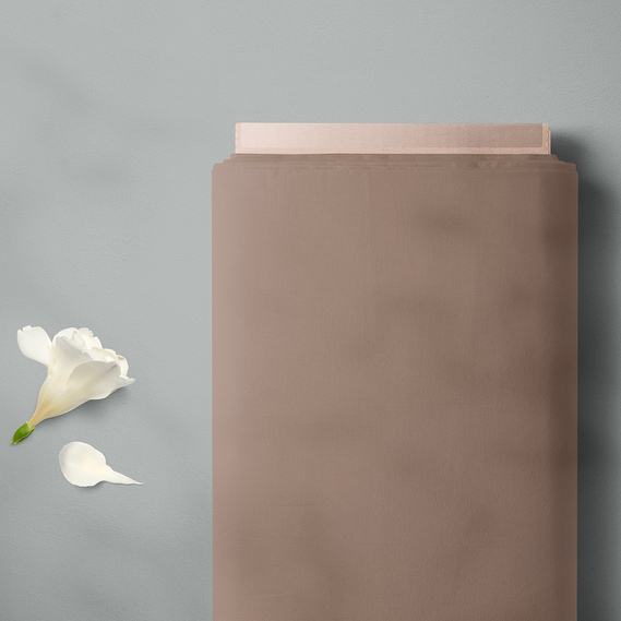 Тканина котон поплін темний беж, фото 2