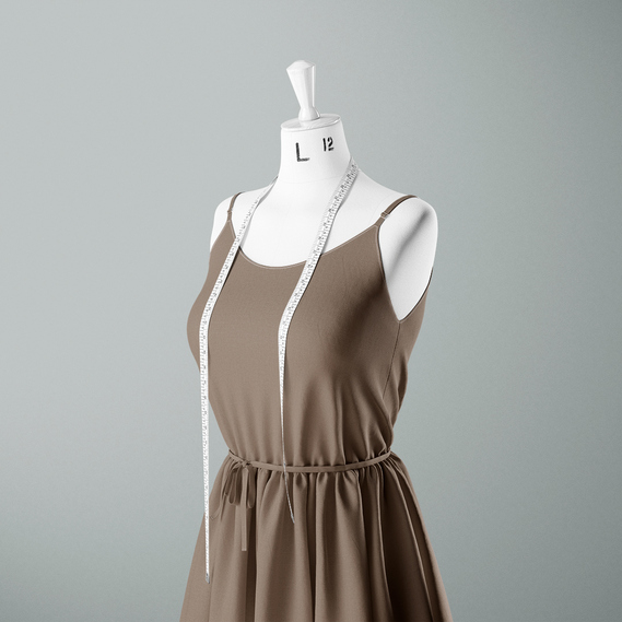 Тканина котон поплін темний беж, фото 3