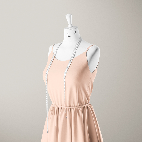 Ткань коттон поплин беж рожевий, фото 3