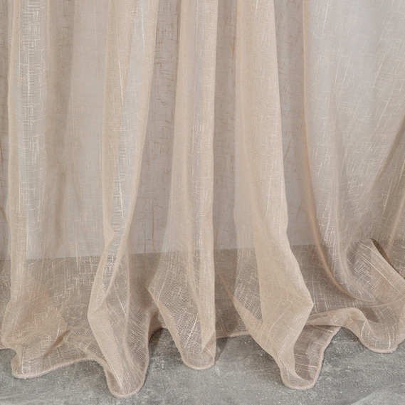 Тюль сітка однотонний Santuk V-104 темний беж, фото 1