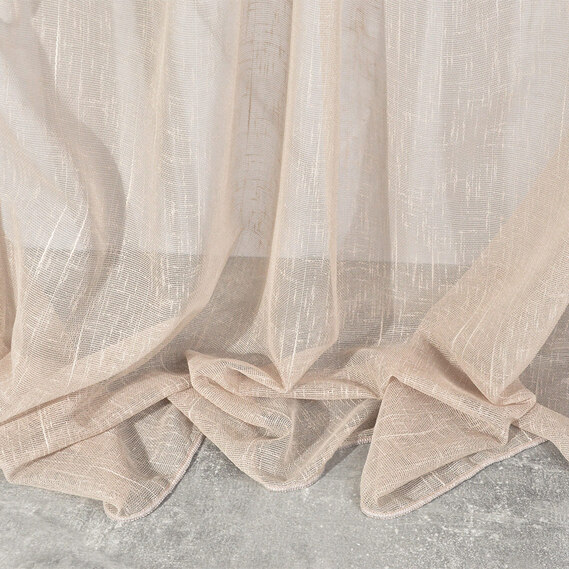 Тюль сітка однотонний Santuk V-104 темний беж, фото 2