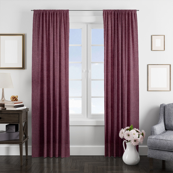 Fabric curtain monophonic Fonluk Canvas V-112 баклажан, фото 2