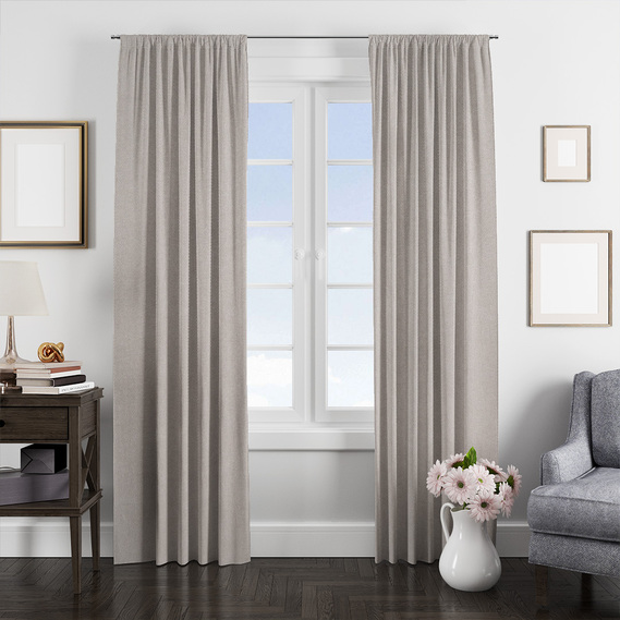 Fabric curtain monophonic Fonluk Canvas V-211 сіро беж, фото 2