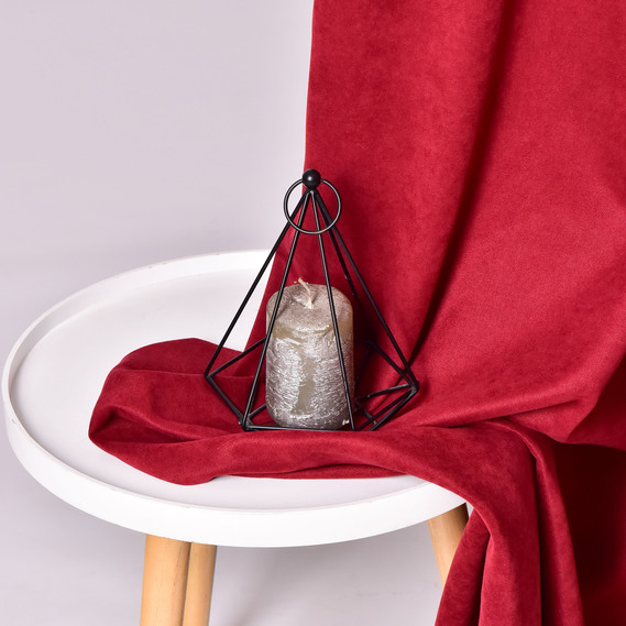 Ткань портьерная однотонная Фонлук Canvas, шторная ткань, ткань для штор, шторы, портьеры, гардины, ткань гардинная V-197 бордо, фото 4