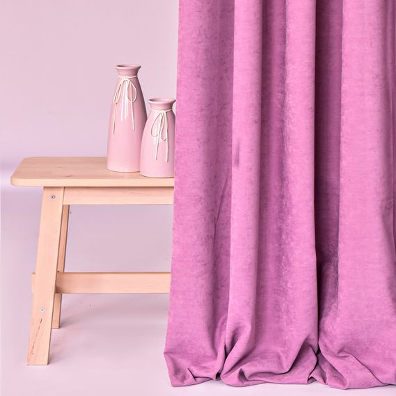 Fabric curtain monophonic Fonluk Canvas V-110 ліловий, фото 4