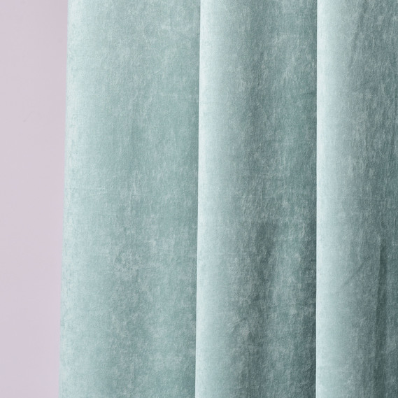Ткань портьерная однотонная Фонлук Canvas, шторная ткань, ткань для штор, шторы, портьеры, гардины, ткань гардинная V-248 м`ята, фото 4