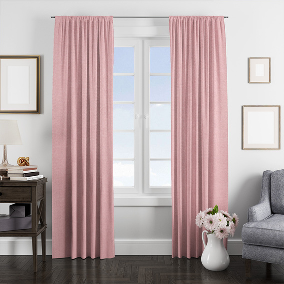 Тканина портьєрна однотонна Фонлук Canvas, шторна тканина, тканина для штор, штори, портьєри, гардіни, тканина для гардин V-213 чайна троянда, фото 2