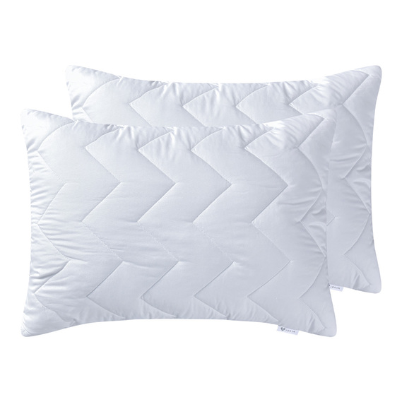 Набор подушек 2 шт 50х70 см акционный из переработанного волокна білий, фото 1