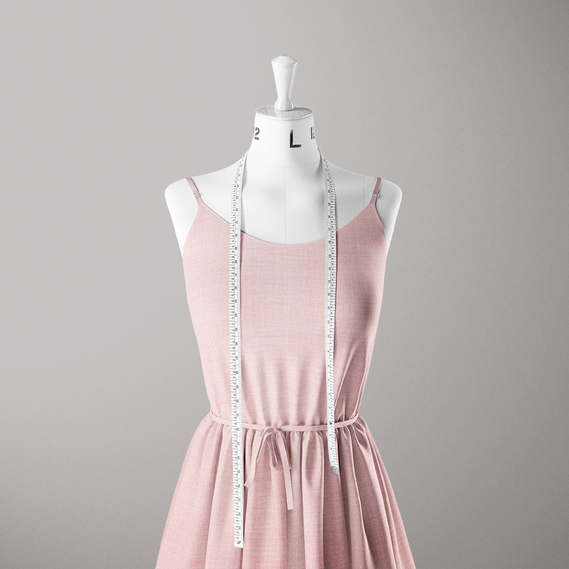 Тканина льон меланж Ілляна одн V-15 пудра, фото 3