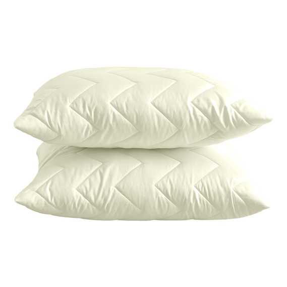 Набір подушок 2 шт 50х70 см акційний з переробленого волокна молоко, фото 3