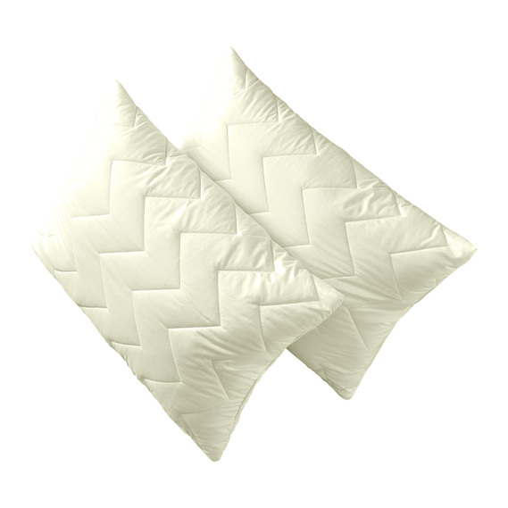 Набір подушок 2 шт 50х70 см акційний з переробленого волокна молоко, фото 4