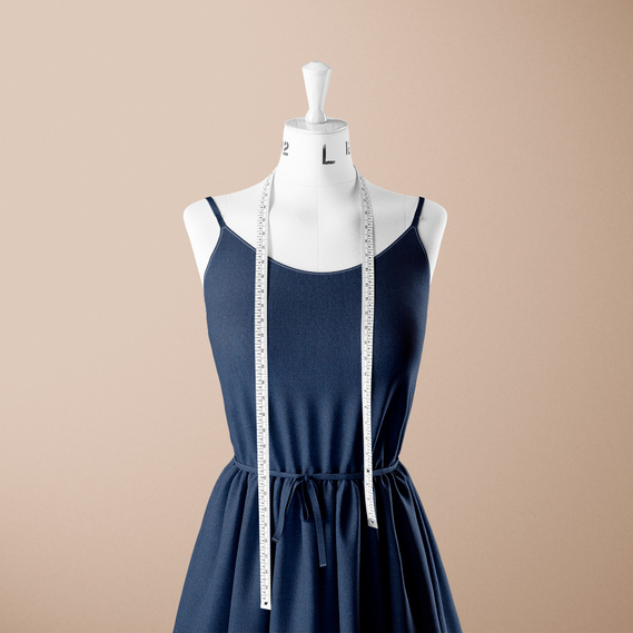 Тканина льон Вілена синій, фото 3