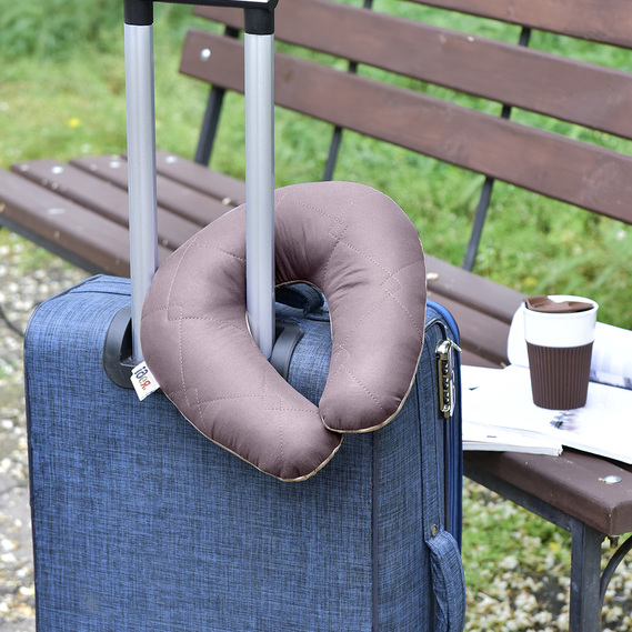 Travel pillow Journey ТМ IDEIA 35х38 см шоколад/беж, фото 3